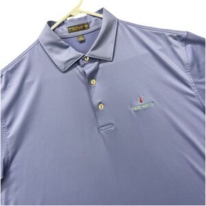 Peter‎ Millar summer comfort shirt mens L purple true North Harbor Springs Golf
